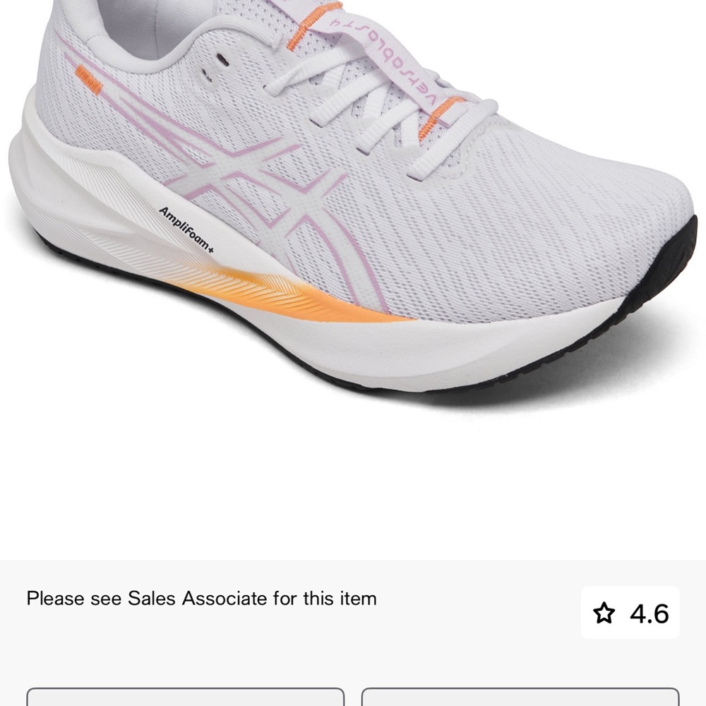 ASICS White and Orange Athletic Shoes NEW WITH BOX